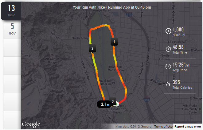 running: progress, week two